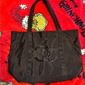 Black Tote Bag with Logo